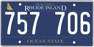 RI license plate 757706