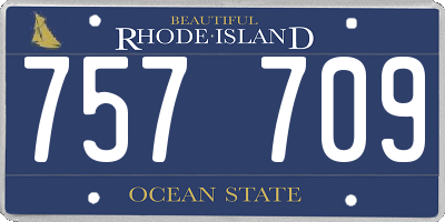RI license plate 757709