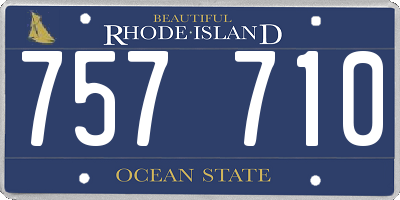 RI license plate 757710