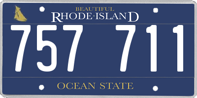 RI license plate 757711