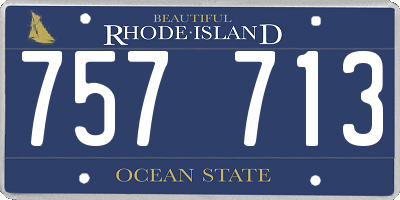RI license plate 757713