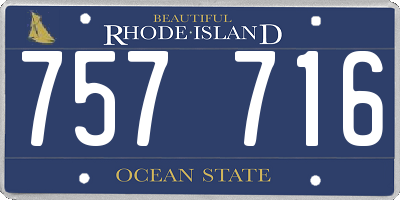 RI license plate 757716