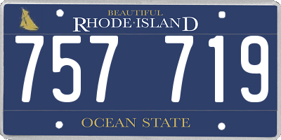 RI license plate 757719