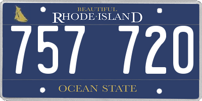 RI license plate 757720