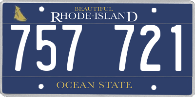 RI license plate 757721