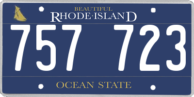 RI license plate 757723