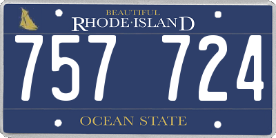 RI license plate 757724