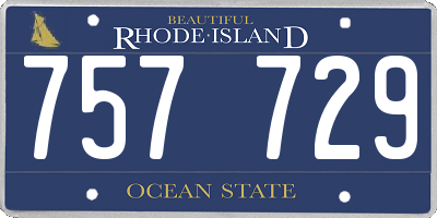 RI license plate 757729