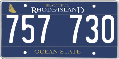 RI license plate 757730