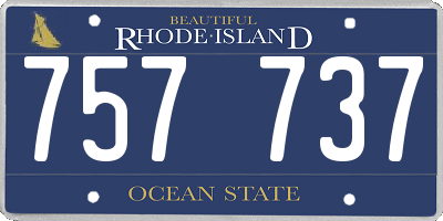 RI license plate 757737
