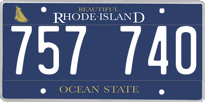 RI license plate 757740