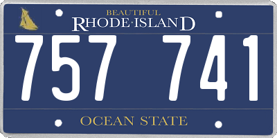 RI license plate 757741