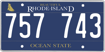 RI license plate 757743