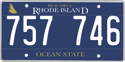 RI license plate 757746