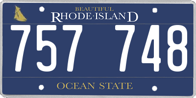 RI license plate 757748