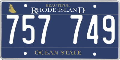 RI license plate 757749
