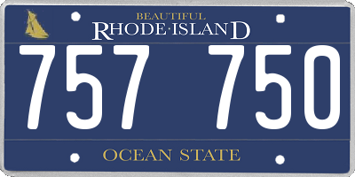 RI license plate 757750