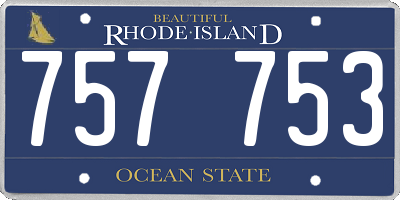 RI license plate 757753