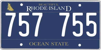 RI license plate 757755