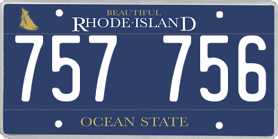 RI license plate 757756