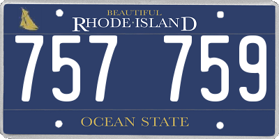 RI license plate 757759