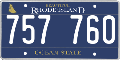 RI license plate 757760
