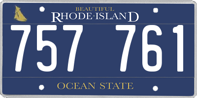 RI license plate 757761