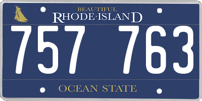 RI license plate 757763