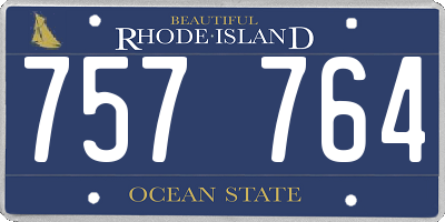 RI license plate 757764