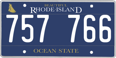 RI license plate 757766