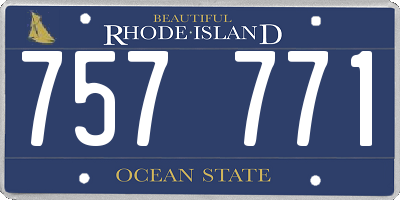 RI license plate 757771