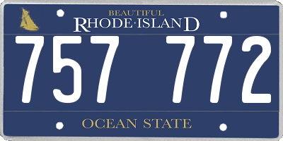 RI license plate 757772