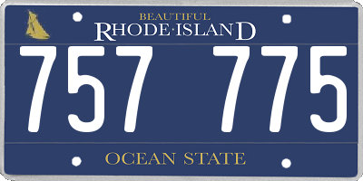 RI license plate 757775