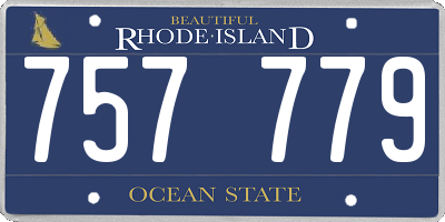 RI license plate 757779