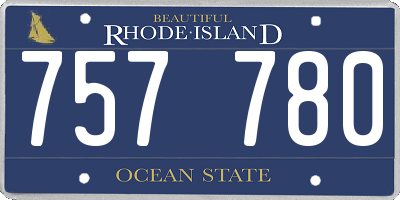 RI license plate 757780