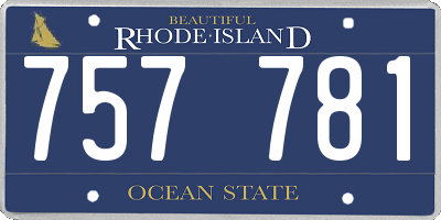 RI license plate 757781