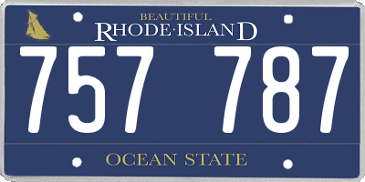 RI license plate 757787
