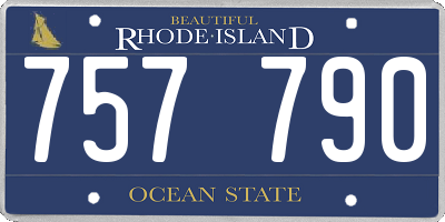 RI license plate 757790