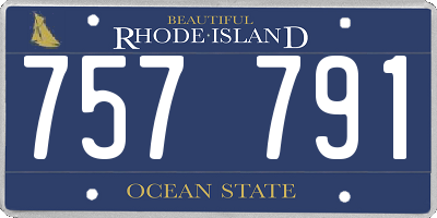 RI license plate 757791