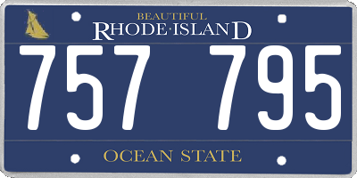 RI license plate 757795