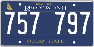 RI license plate 757797