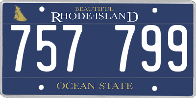 RI license plate 757799
