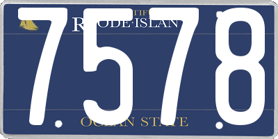 RI license plate 7578