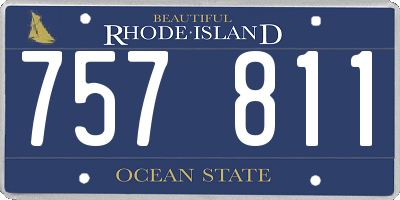 RI license plate 757811