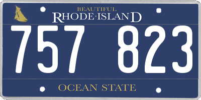 RI license plate 757823