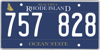 RI license plate 757828