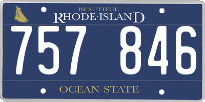 RI license plate 757846