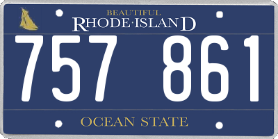 RI license plate 757861