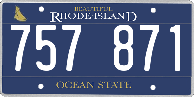 RI license plate 757871