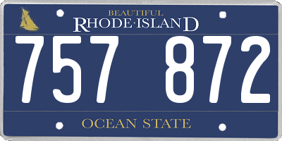 RI license plate 757872